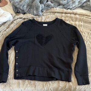 Rag & Bone Black Textured Knit Sweater